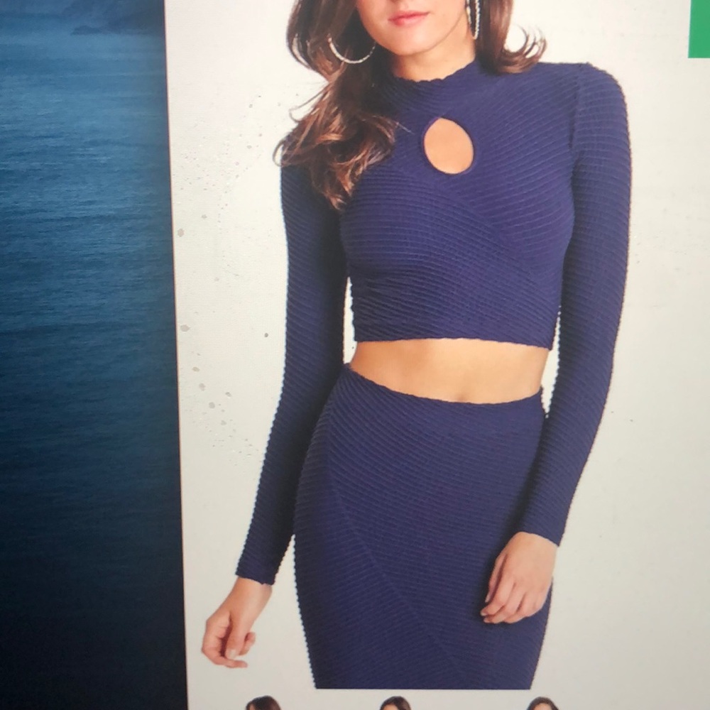 Crop top and skirt set